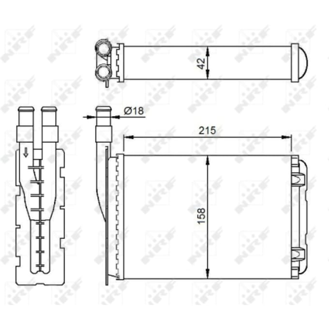 Warmtewisselaar, interieur verwarming NRF 507339