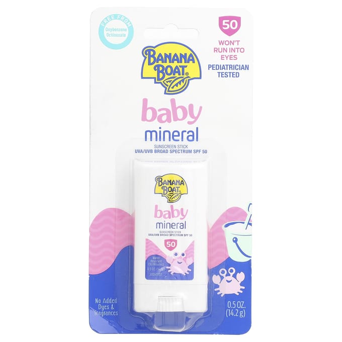 Minerale Zonnebrandstick voor Baby's, Spf50, 14.2G(0.5oz) pink