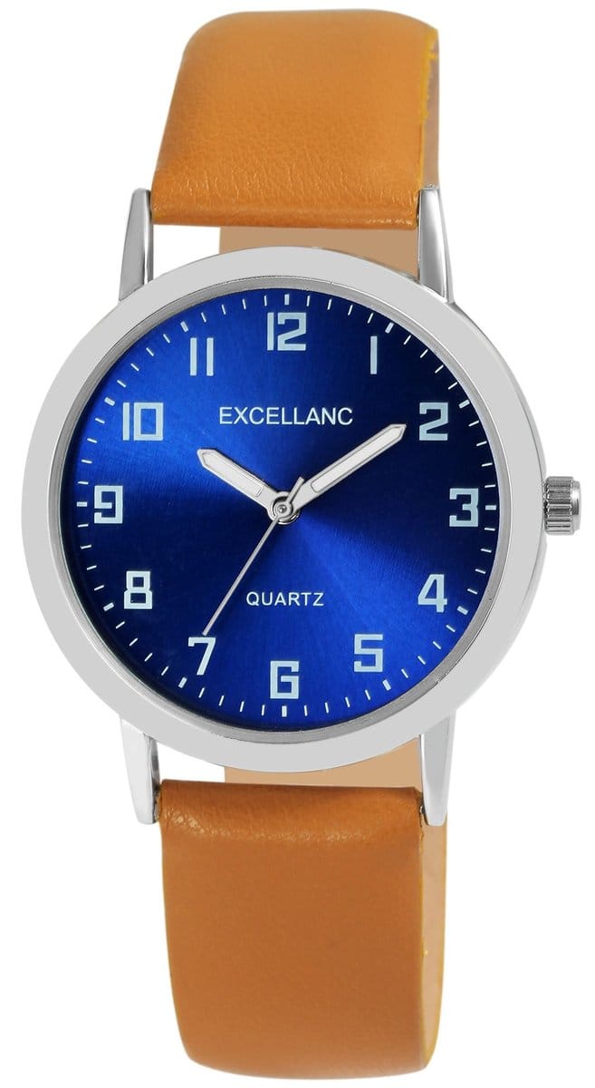 EXCELLANC herenhorloge kunstleer Mineralglas
