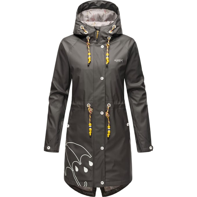 Marikoo dames regenjas – Dancing Umbrella, waterdicht met capuchon