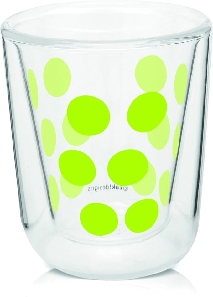 Zak!Designs Dotdot Espressobeker - Dubbelwandig - 7,5 cl - Groen