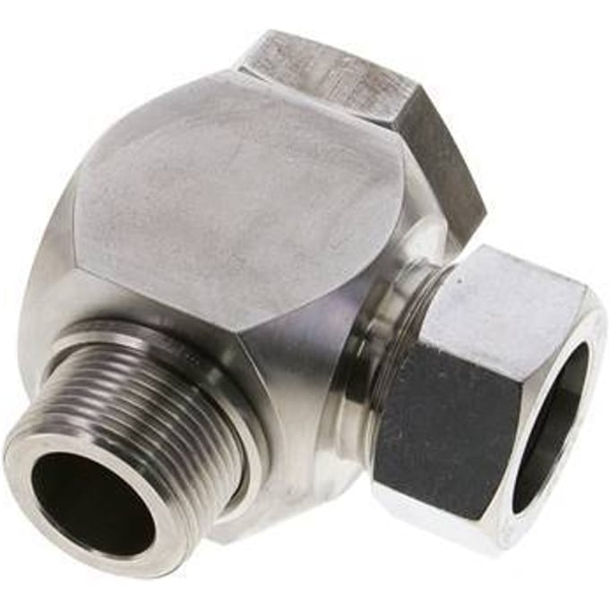28L & M33x2 RVS Swivel Joint Snijringkoppeling Buitendraad 160bar Draaibaar ISO 8434-1