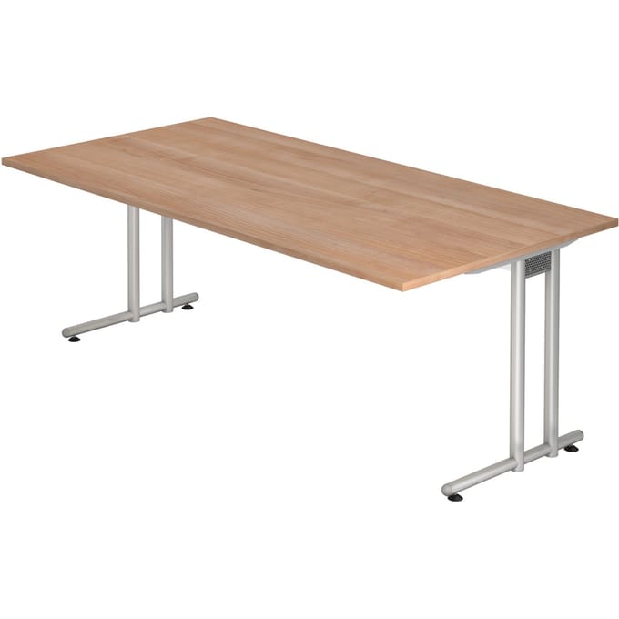 NANO 2E S | Bureau - 200 x 100 Walnoot/Zilver
