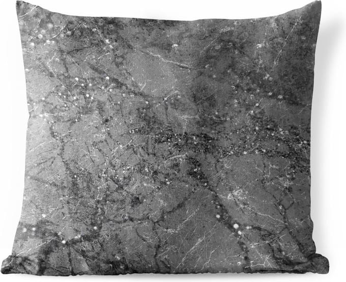 Buitenkussen - Marmer - Grijs - Luxe - 45x45 cm - Weerbestendig