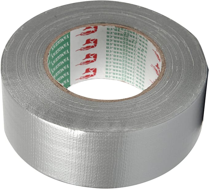 Canvas tape, B: 50 mm, zilver, 50 m/ 1 rol