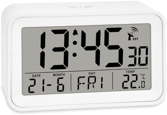 Digitale Wekker - Wekkerradio - Reiswekker - Wit