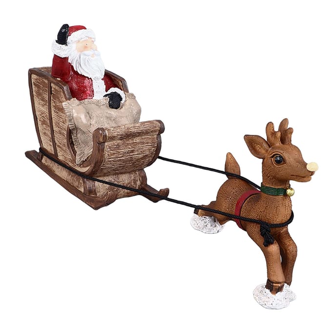 Kerst Aquarium Decoratie Hars Kerstman Rendier Slee Ornament Decoratief Aquarium brown
