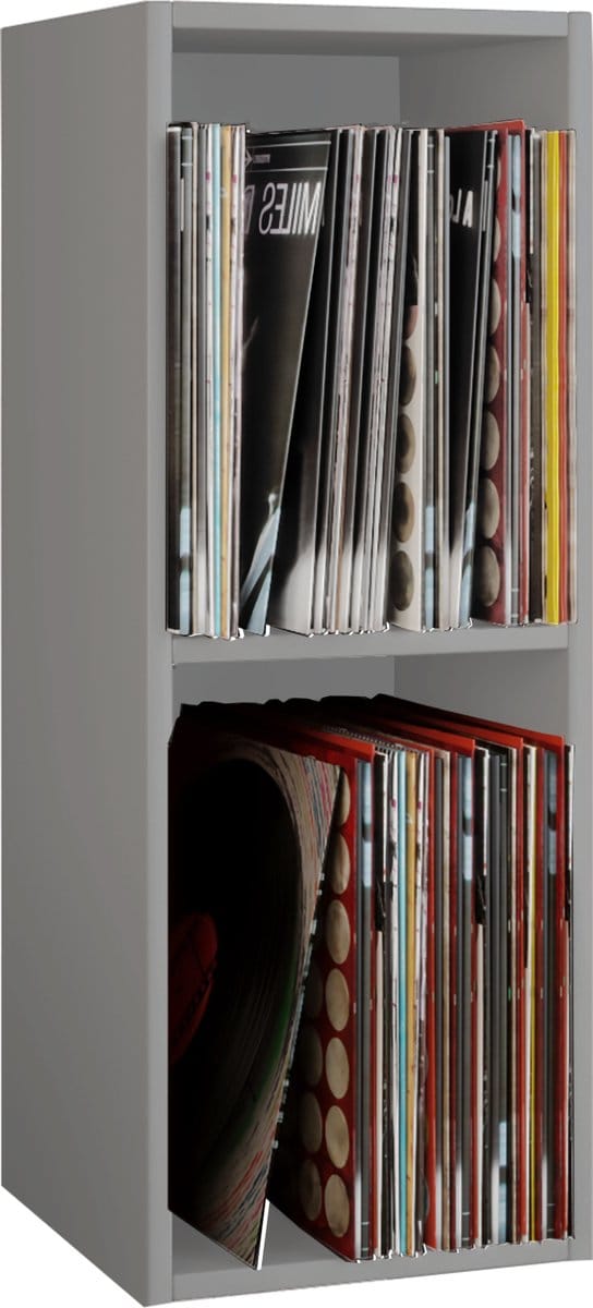 Houten platenstandaard LP-plank Archiefstandaard Platto 2-voudig