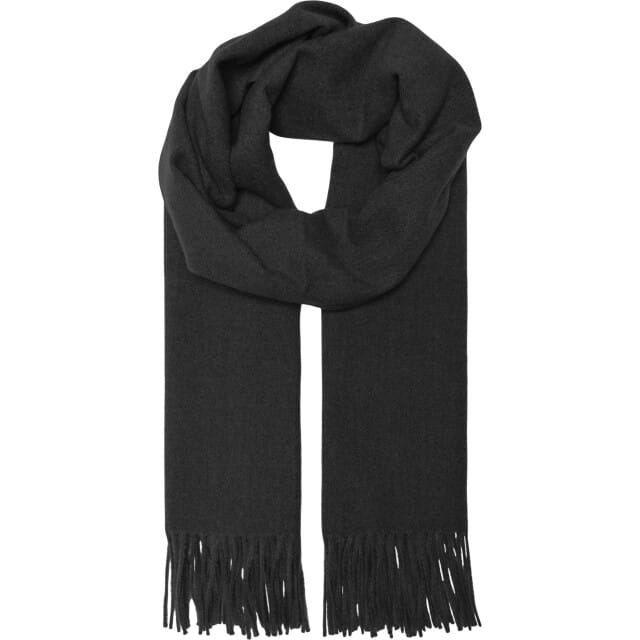 Only Onlastrid soft woven fringe scarf cc acc black