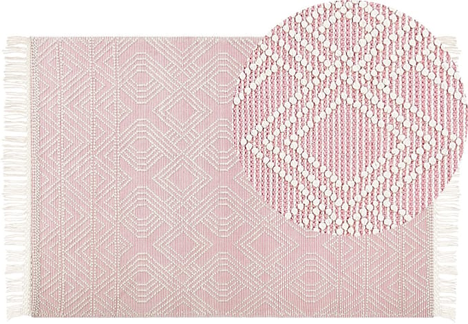 ADANA - Modern vloerkleed - Pastelroze - 160 x 230 cm - Wol