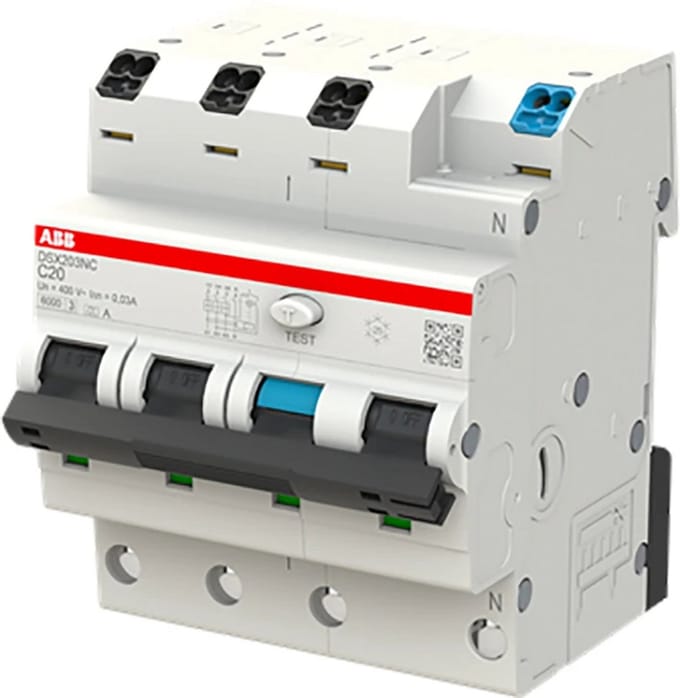ABB aardlekautomaat C20 3P+N 30mA Type A (2CSR256192R1204)