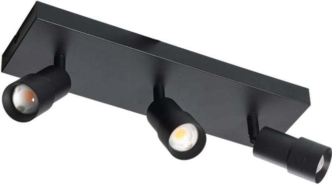 ETH Spot Liam Led hoek instelbaar 3 step dimming 2700k 3x7w zwart L350xW80mm