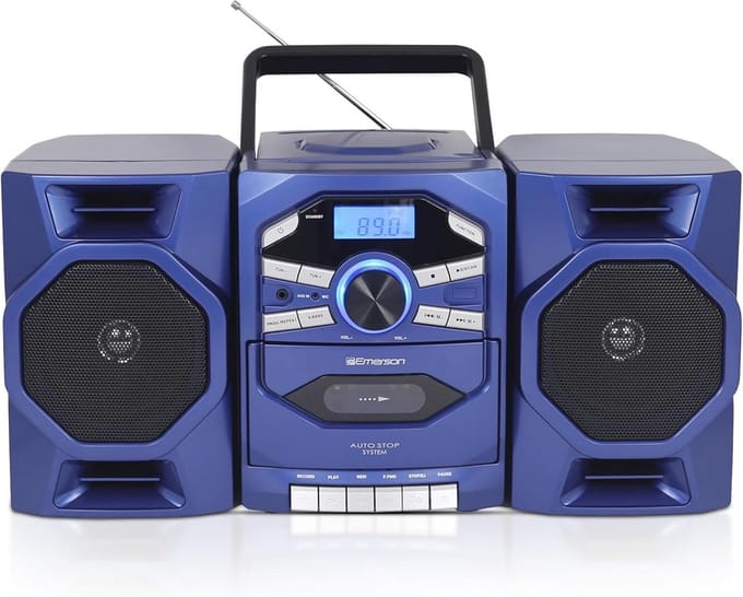 Draagbare Stereo Boombox met CD Speler, Cassette Recorder en AM/FM Radio