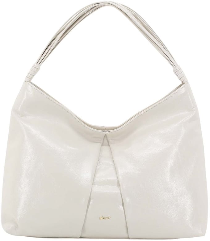 abro Leren Schoudertas Leather Alias Soft Hobo Secret Milk Crème