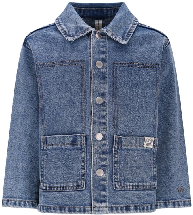 The New Chapter - Noï denim jacket pink - Blauw - Maat 86
