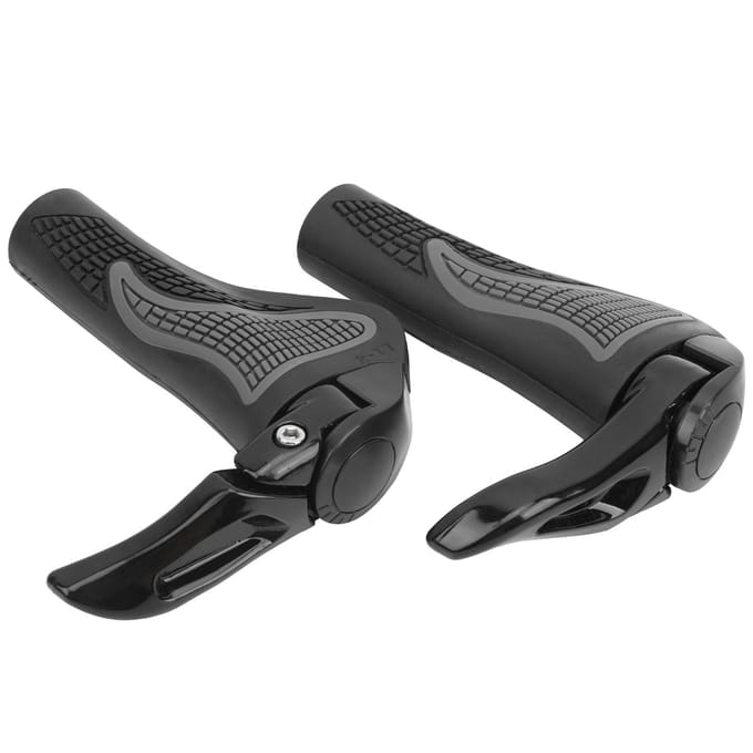 1 Paar Mountainbike Antislip Stuurgrip Covers Fiets Grips Verlengd Stuureinde gray