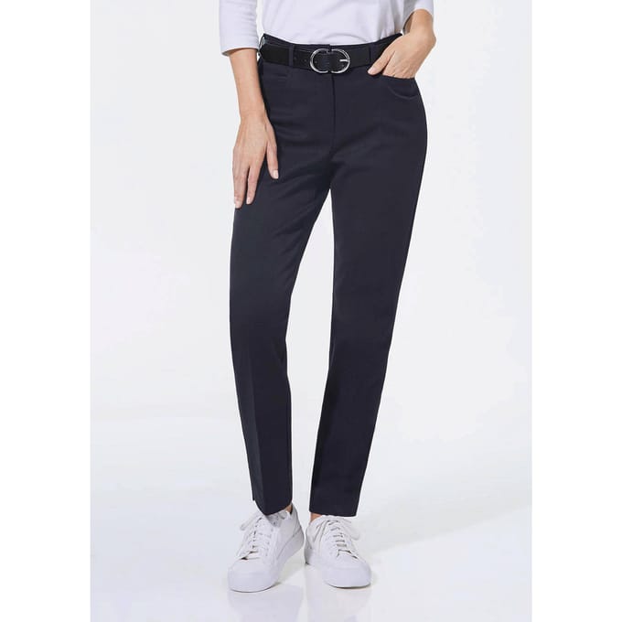 Elastische broek Adelina van Scheiter - marine - Gr. 40 van Goldner Fashion