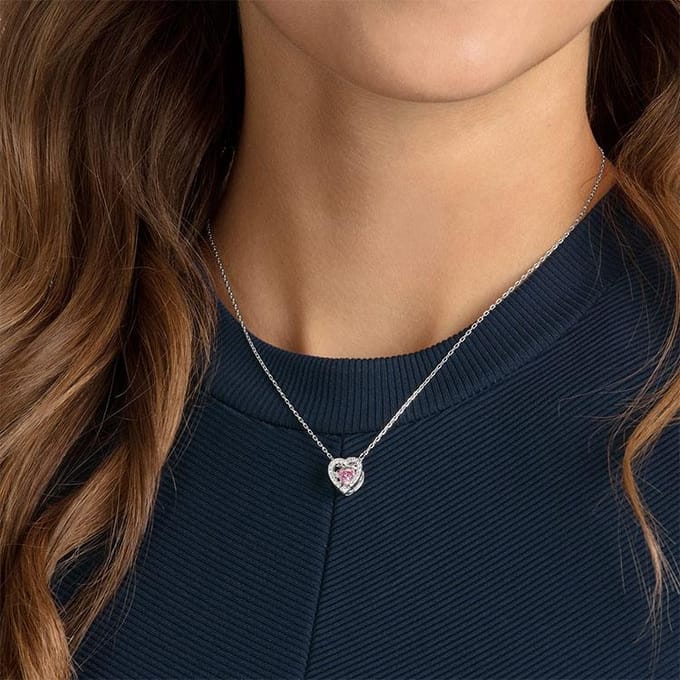 Collier pendentif cœur Sparkling Dance Swarovski pour femme 5465284 Box (Random Color) white