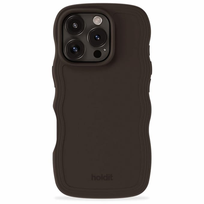 Holdit Wavy Case geschikt voor Apple iPhone 16 Pro Max - Chocolate