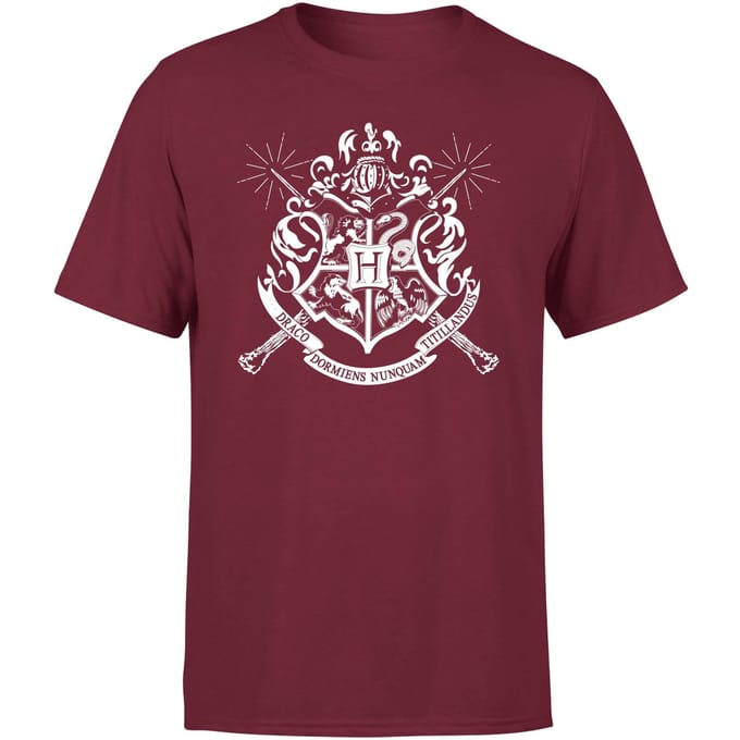 Harry Potter Hogwarts House Crest Men's T-Shirt - Burgundy - M