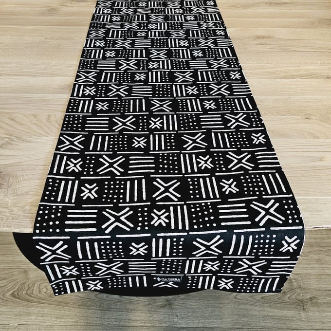 Set van 2 Handgemaakte Tafellopers | 200x35cm | Gemaakt Van 100% Katoen