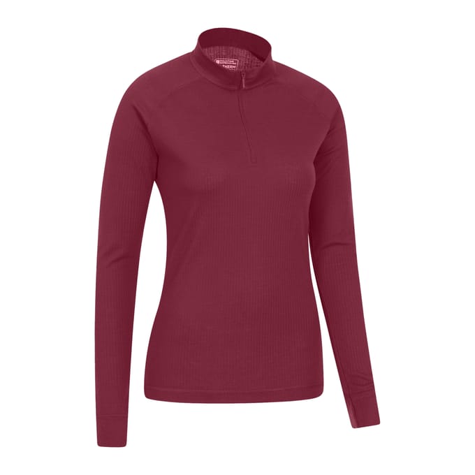 Mountain Warehouse Dames/Dames Talus Zip Neck Thermo met lange mouwen (Roze)