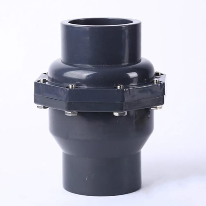 Dailygoody - Swing Check Valve PVC DN32 Φ40mm - Solvent Welded Pipe Fitting