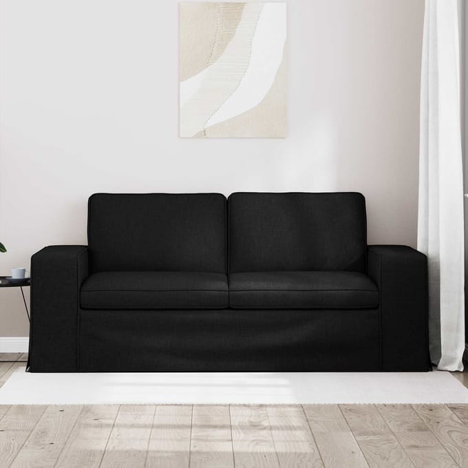 vidaXL - Bank - Zwart - 182 - x - 80 - x - 82 - cm - Stof