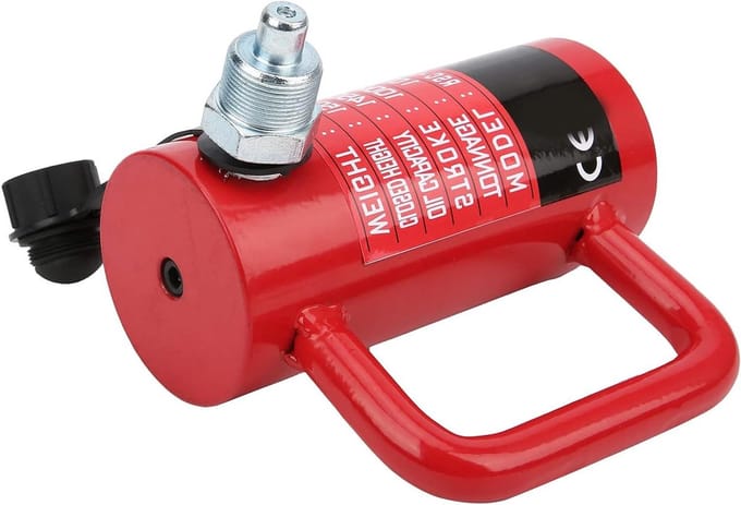 Hydraulische Cilinder - Krachtige Cilinder - Machine Bediening - Hoge Druk Capaciteit - 10 Ton Output - Rood
