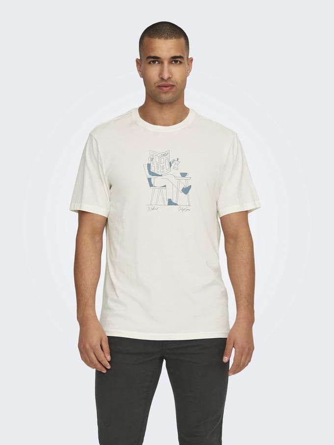 ONLY&SONS - ONSAUGIE LIFE REG SS TEE - Heren - T-shirts