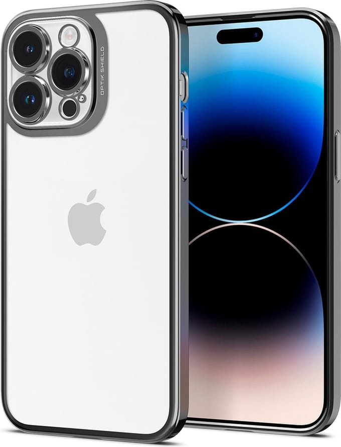 Spigen Optik Crystal - chrome gray - iPhone 14 Pro