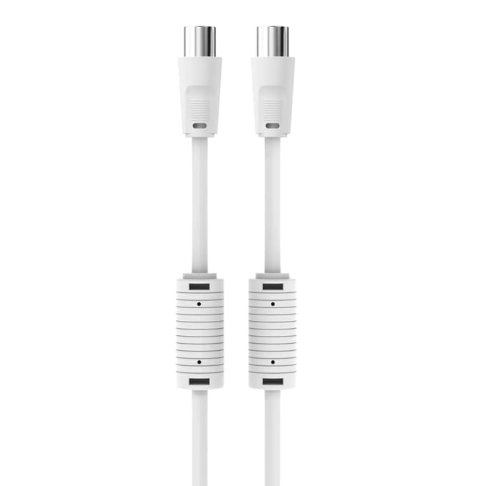 Sinox PRO IEC (m) - IEC (v) coaxkabel | wit | 3 meter
