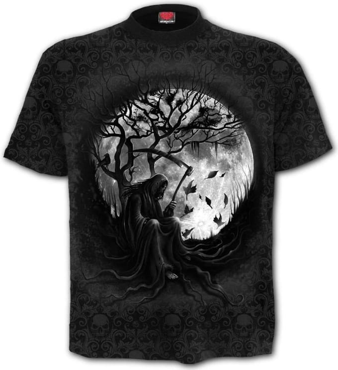 Spiral Unisex Tshirt -S- KILLING MOON Zwart