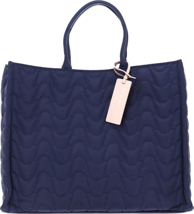 COCCINELLE Shopper Never Without Bag Nylon Matelasse Handbag Mirtillo / Mirtil Blauw