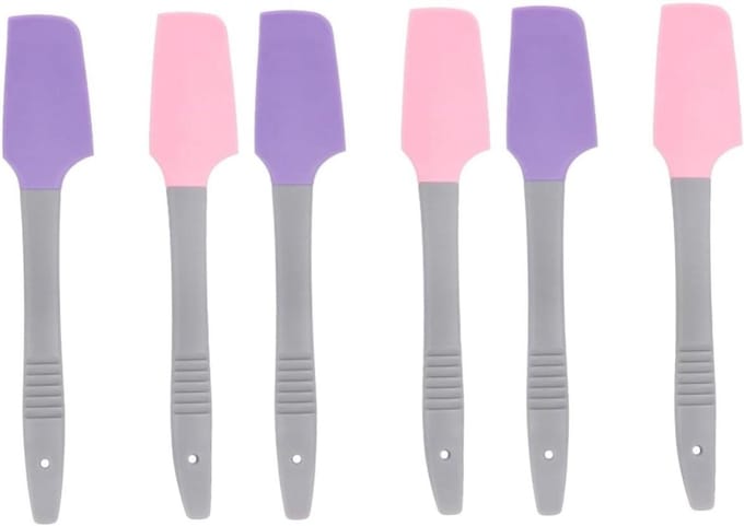 Didiseaon 6 Stuks Spatel van siliconenwas siliconen schraper herbruikbare waxschep siliconen spatel non-stick wax schraper wax sticks applicator bedenken was flipper bodycrème harde was