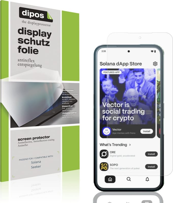 dipos – 4x Matte Beschermfolie geschikt voor Solana Seeker | Krasbestendige & antireflecterende Screenprotector Ultra-Thin