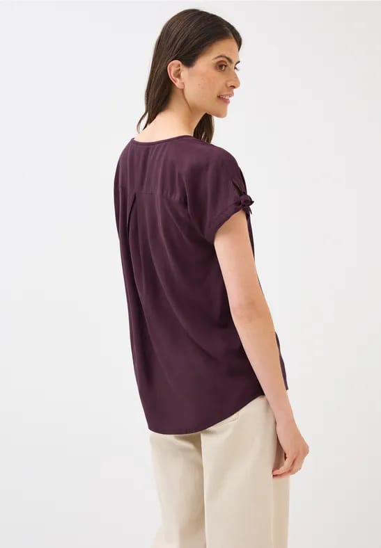 Blouseshirt in effen kleur