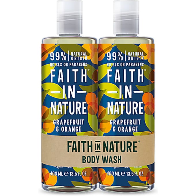 Faith in Nature Douchegel Bundelpakket Grapefruit & Sinaasappel