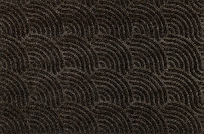 Kleen-Tex Dune Deurmat Waves - 60 x 90cm - Dark Brown