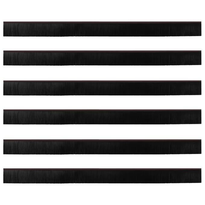 vidaXL - Zelfklevende - Deurborstels - 6 - st - Bruin - 100 - cm - Aluminiumlegering