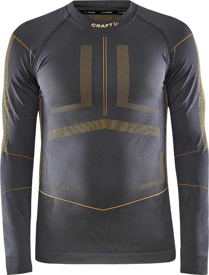 Craft Active Intensity CN LS Heren - Sporttruien - grijs/geel - Mannen