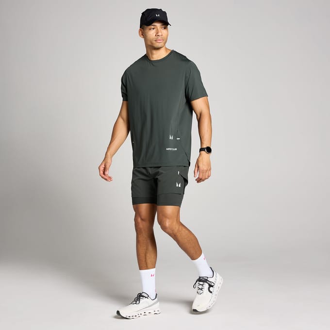 MP Heren Hybrid Mesh T-Shirt - Gewassen Zwart - S
