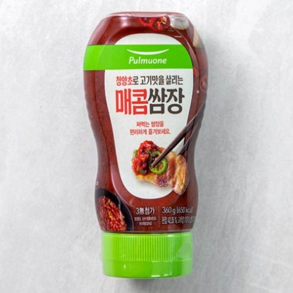 PULMUONE Ssamjang de type tube (Épicé/Noix), 360g (3 Options) Spicy x 1PCS white