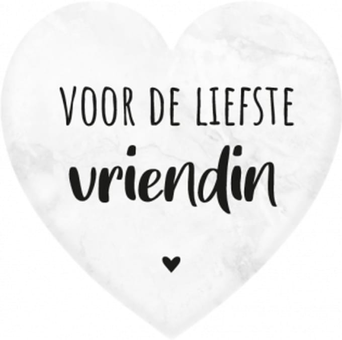 Marmeren hartje - Vriendin - 5x5cm