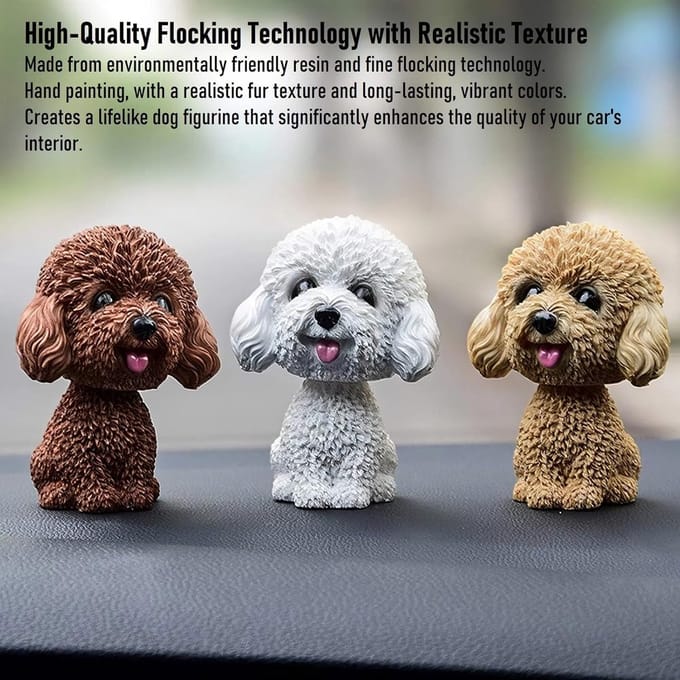 Schattige Knikkende Hond Bobblehead voor Auto en Thuis Decoratie