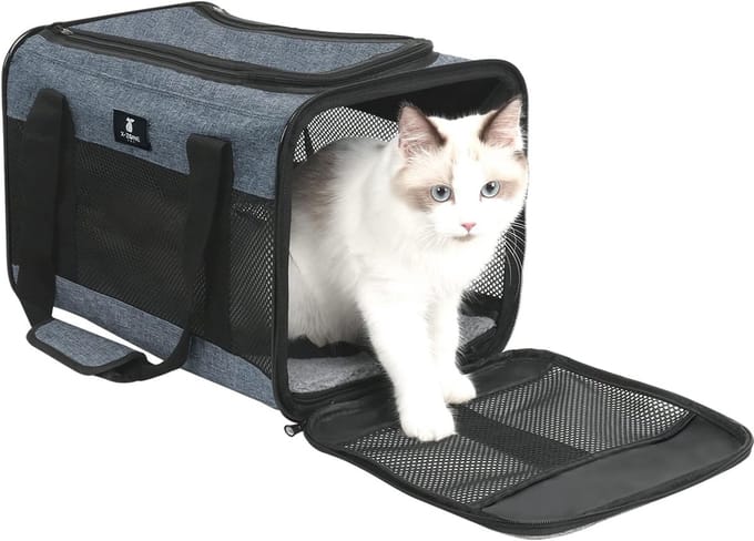 Reisbench Huisdier Softside Goedgekeurd voor Hond en Kat - Draagbaar en Veilig