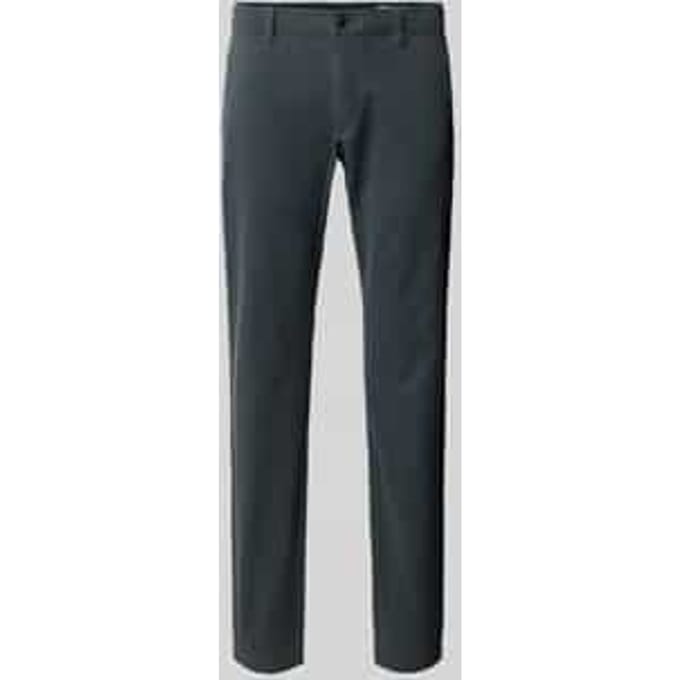 Regular fit chino van katoen-stretch
