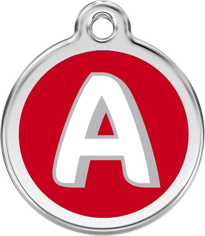 Red Dingo Hondenpenning 20 mm letter A
