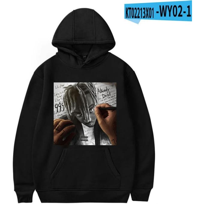 Zwarte Hoodies Juice WRLD Heren Dames Sweatshirts M black