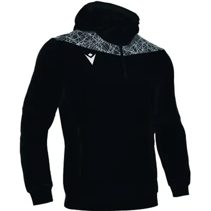 Macron Ishtar Ziptop Met Kap Heren - Zwart / Wit | Maat: 4XL